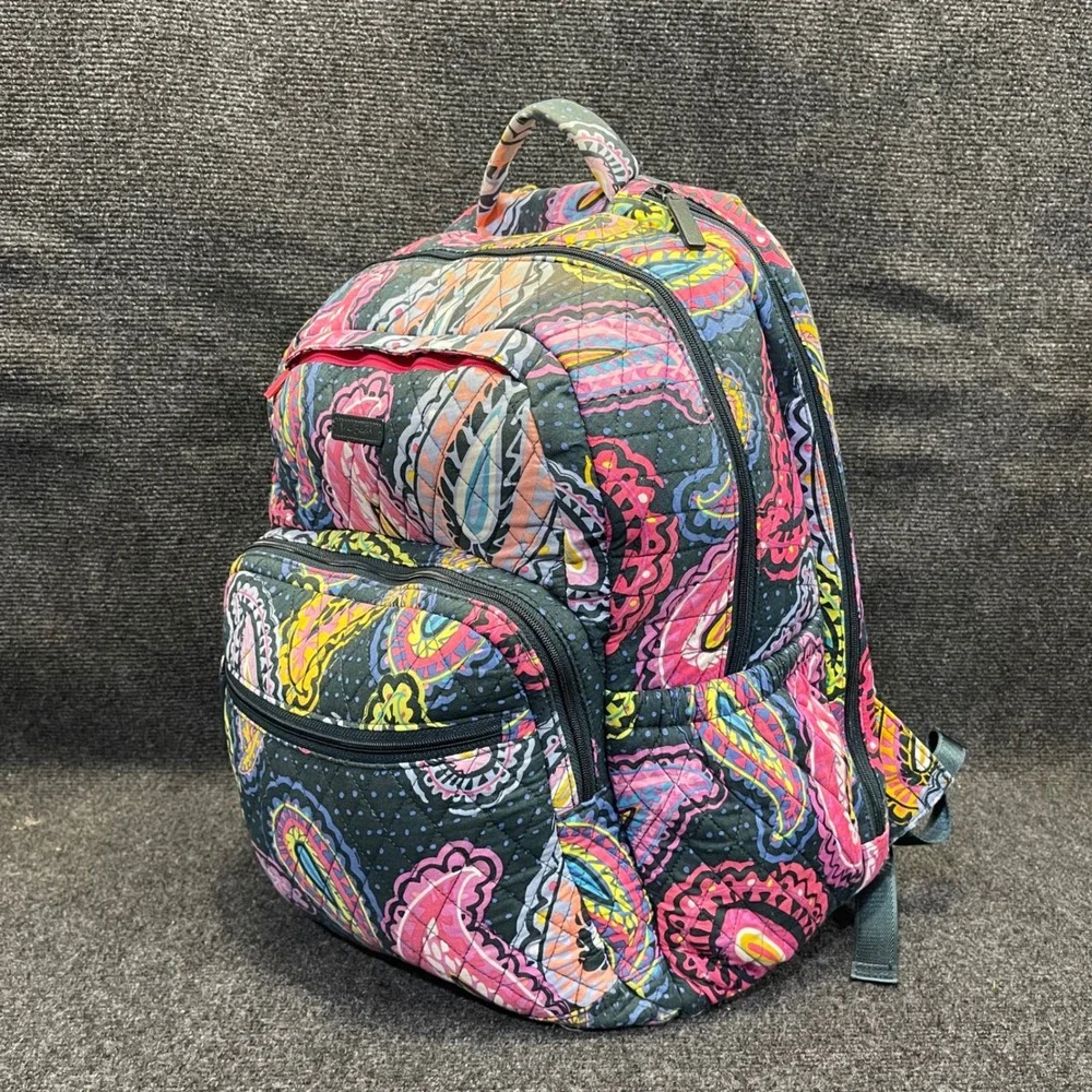 Vera Bradley Twilight Paisley Pattern Travel Bag Lighten Up‎ Essential Backpack